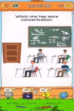 Braindom 2 Level 191 Which one has more concentration Answer - Daze Puzzle